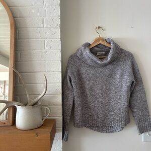 Anthropologie Heather Gray Cowl Neck Sweater
